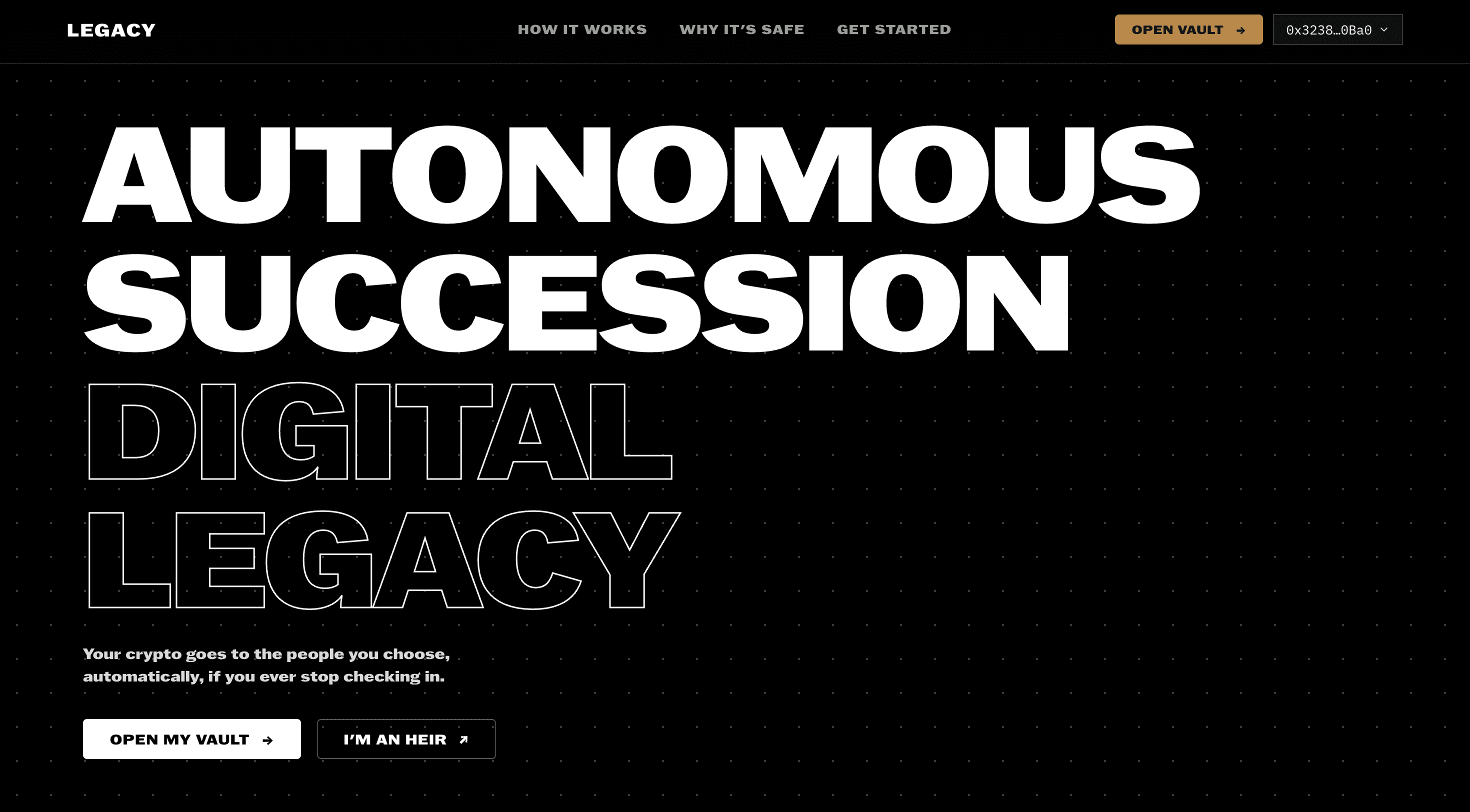 Screenshot of legacy